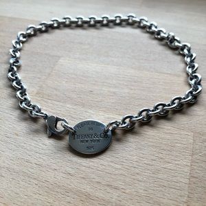 Tiffany & Co. Oval Tag Necklace